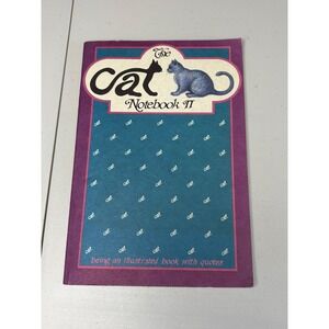 Vintage 1983 The Cat Notebook II Illustrated Book with Quotes Marie Garafano Art